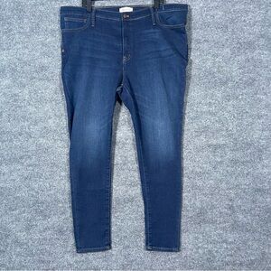 Madewell‎ Women’s 36 9” Mid Rise Skinny Jeans Mid Wash Distressed Stretch